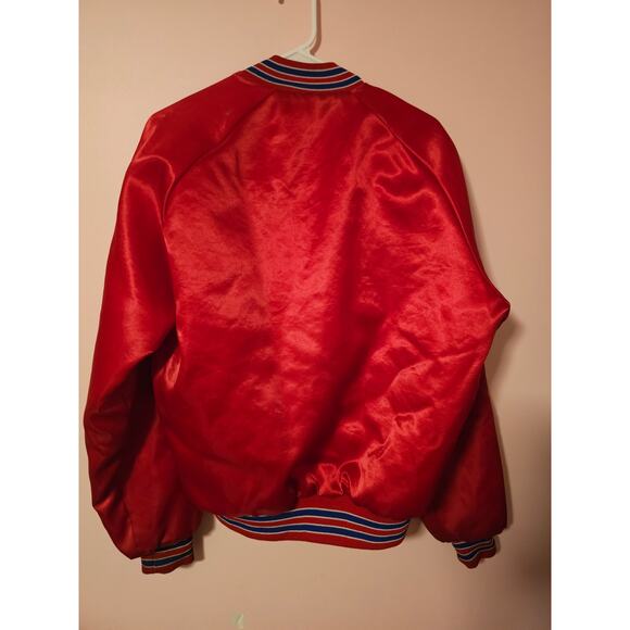 Marathon Jacket Unisex Small Red Super Bowl XXVI Coca Cola Satin Vintage - Picture 4 of 4